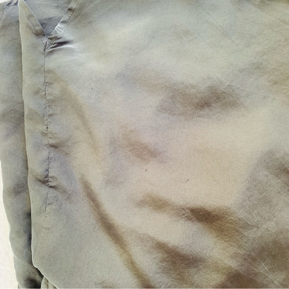 Madewell Drawstring Racerback 100% Silk Daybreak Dress in Black | Size 10 - Picture 8 of 8